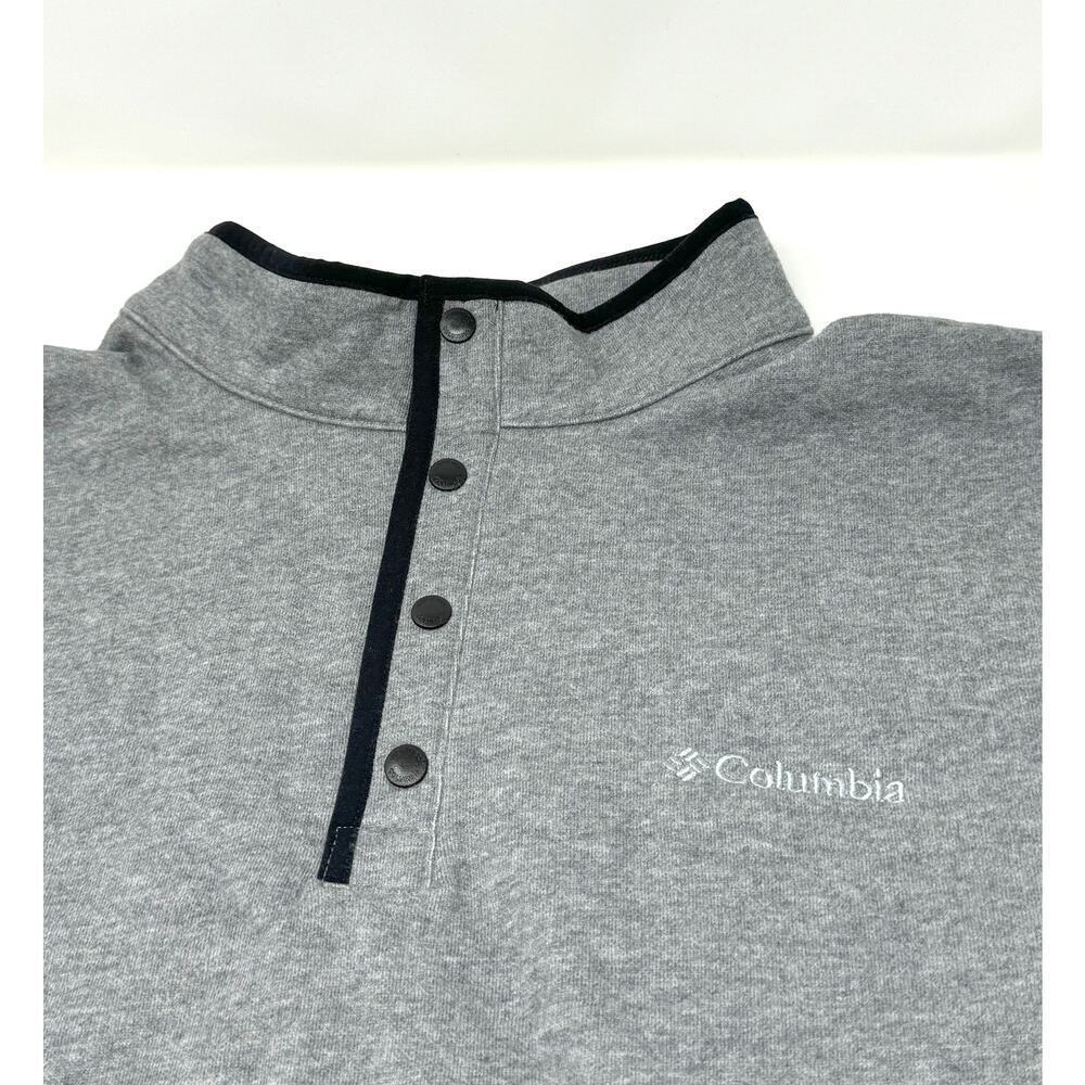 Columbia Men's Hart Mountain Half Snap, Charcoal Heather, Size XL - Picture 6 of 8